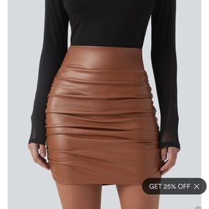 HALARA Brown Pencil Skirt
